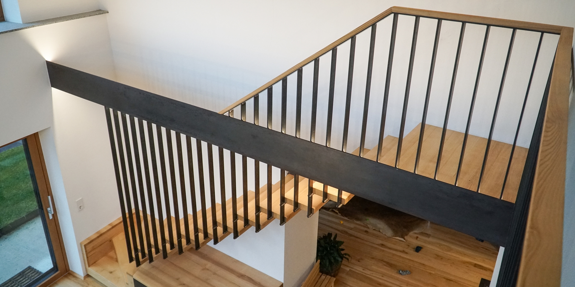 Treppe Metall Holz