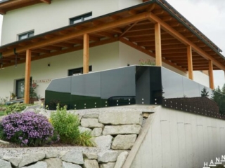 Außen Glasgeländer schwarz