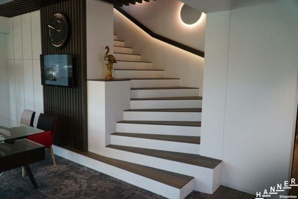 Holzstufen dunkel LED