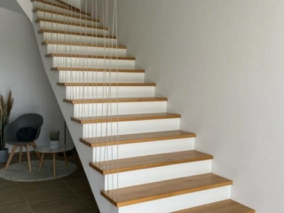 Geländer Seile weiß