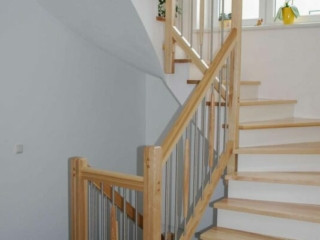 Holz Geländer Metallstäbe