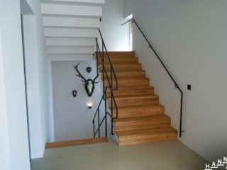 Metallgeländer Holzstufen