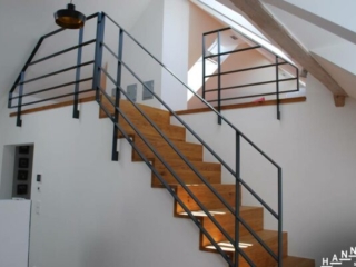 Geländer Metall schwarz