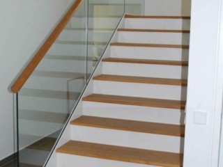 Geländer Stufen Glas