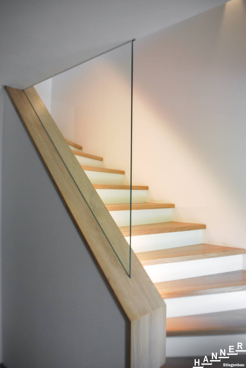 Glas Geländer LED Stufen