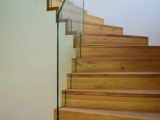 Geländer Glas Holzstufen