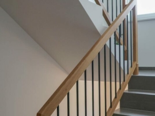 Holzgeländer Sprossen schwarz