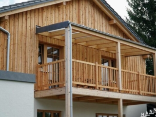 Holz Balkongeländer Holzstäbe