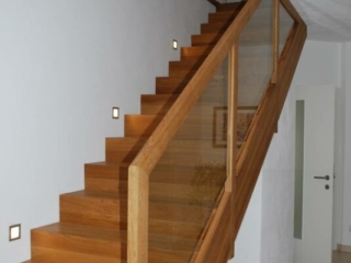 Geländer Glasfüllung Stiege