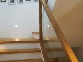 Stufen Geländer Glasfüllung