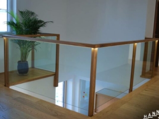 Geländer LED Glas