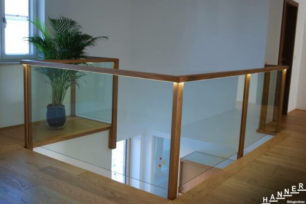 Geländer LED Glas