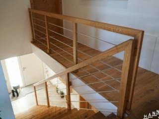 Holzgeländer Metallstäbe