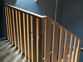 Holzgeländer Beleuchtung
