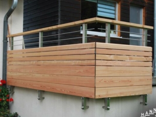 Außen Geländer Holz Metall