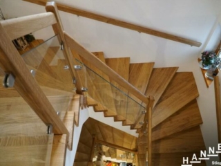 Holz Stiege Geländer