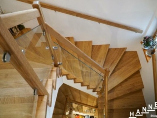 Geländer Glas Holz