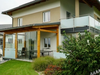 Windschutz Glasgeländer milchig