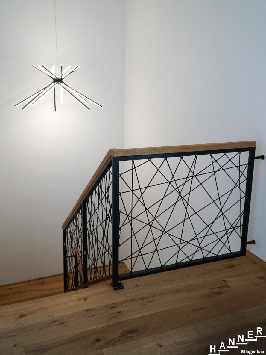 Mikadogeländer Holzhandlauf